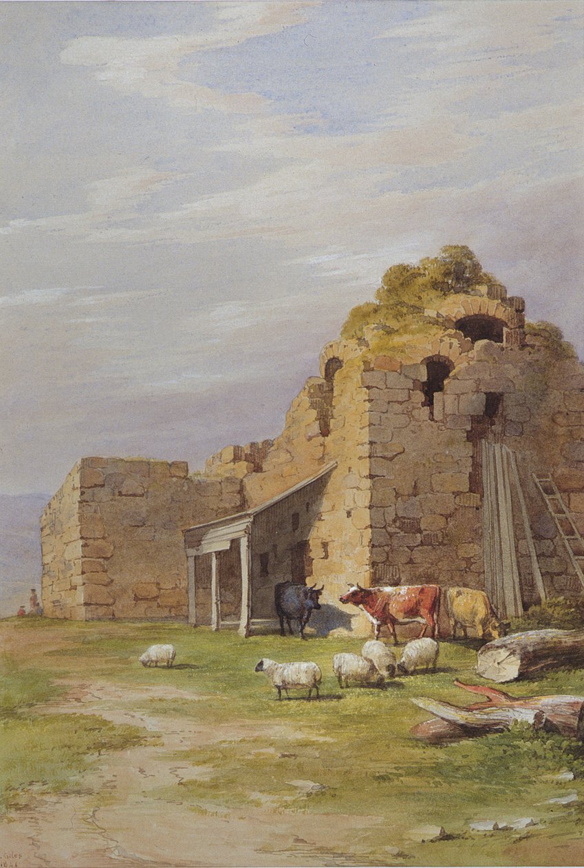 Zamek Colqhouny, 1841 r. autorstwa James Giles