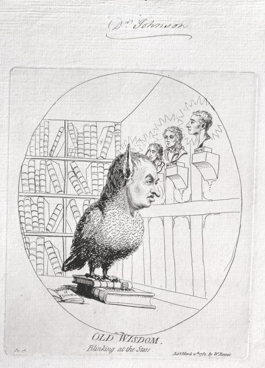 Old Wisdom: Blinking at the Stars, opublikowana w 1782 r. autorstwa James Gillray