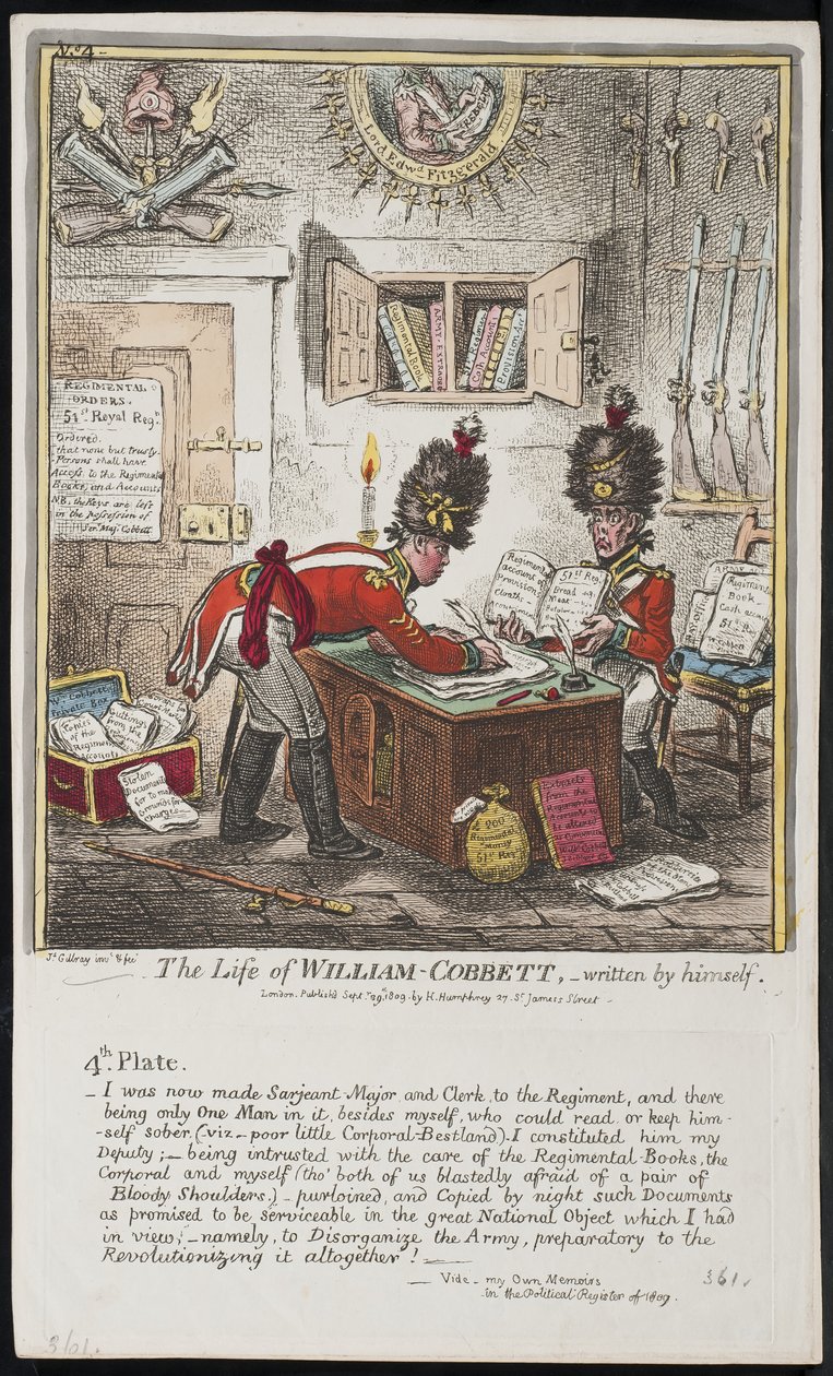 Życie Williama Cobbetta, napisane przez niego samego autorstwa James Gillray
