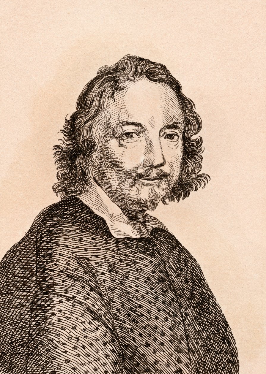 Andrea Sacchi, ilustracja z „75 portretów sławnych malarzy z autentycznych oryginałów”, wydanej w 1817 r. w Londynie autorstwa James Girtin