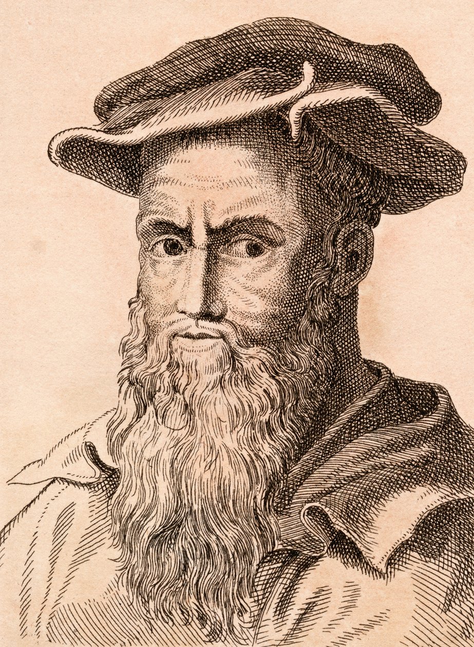 Baccio Bandinelli, ilustracja z „75 portretów sławnych malarzy z autentycznych oryginałów”, wydanej w 1817 r. w Londynie autorstwa James Girtin
