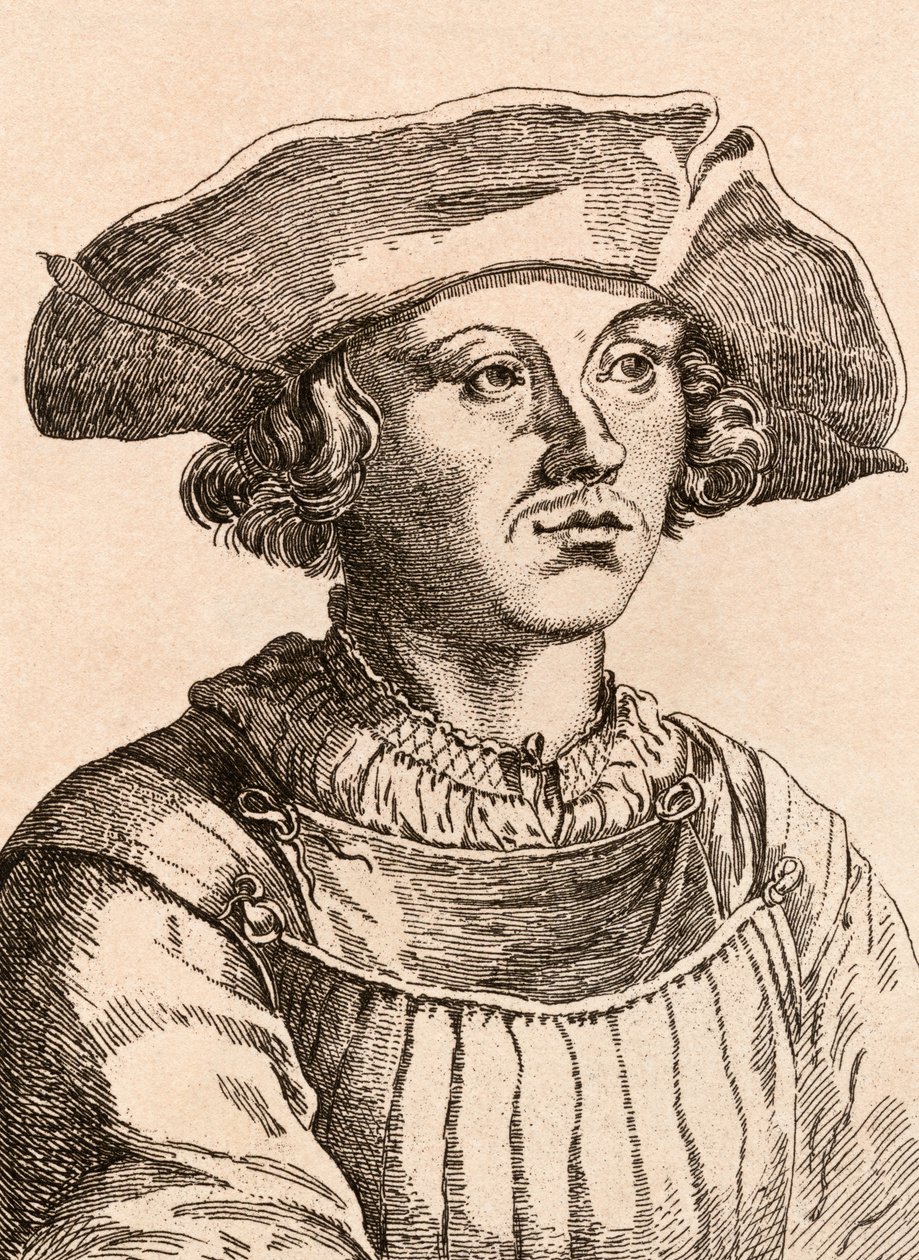 Bernard van Orley, ilustracja z "75 Portraits Of Celebrated Painters From Authentic Originals", wydanej w 1817 roku, Londyn autorstwa James Girtin