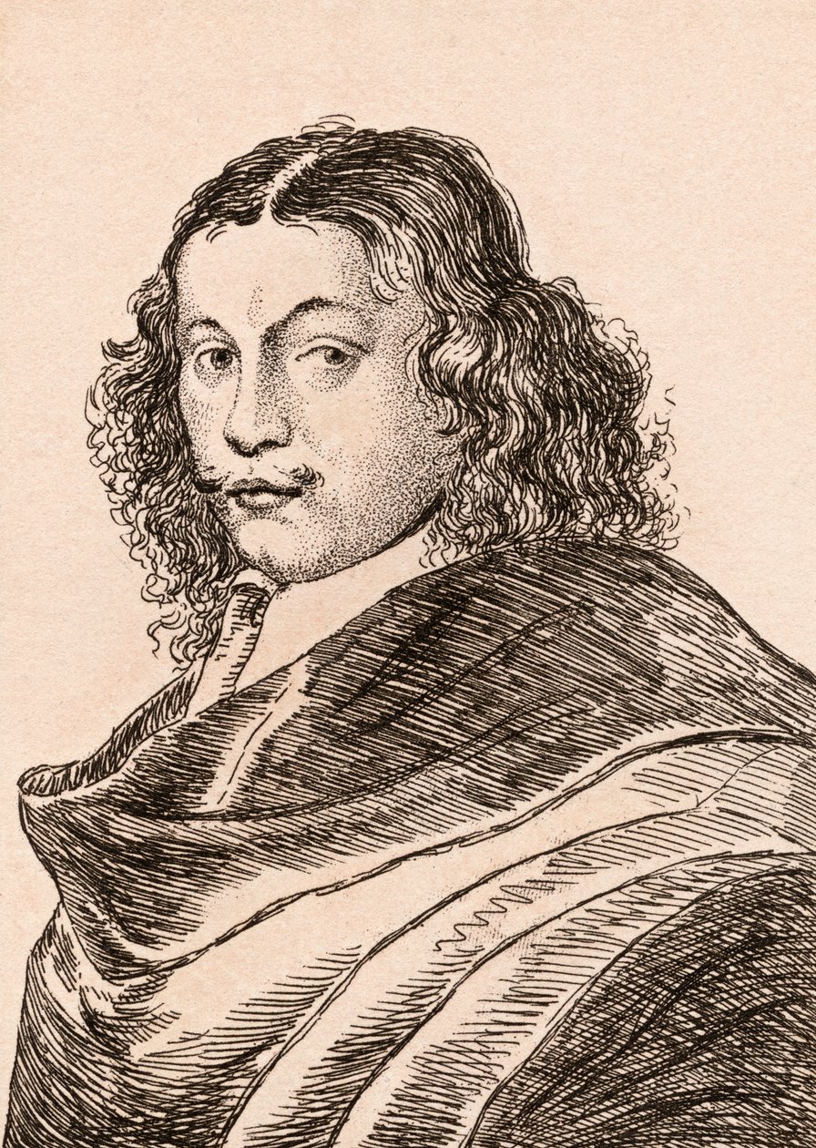 Frans van Mieris the Elder, ilustracja z „75 portretów sławnych malarzy z autentycznych oryginałów”, wydanej w 1817 r. w Londynie autorstwa James Girtin