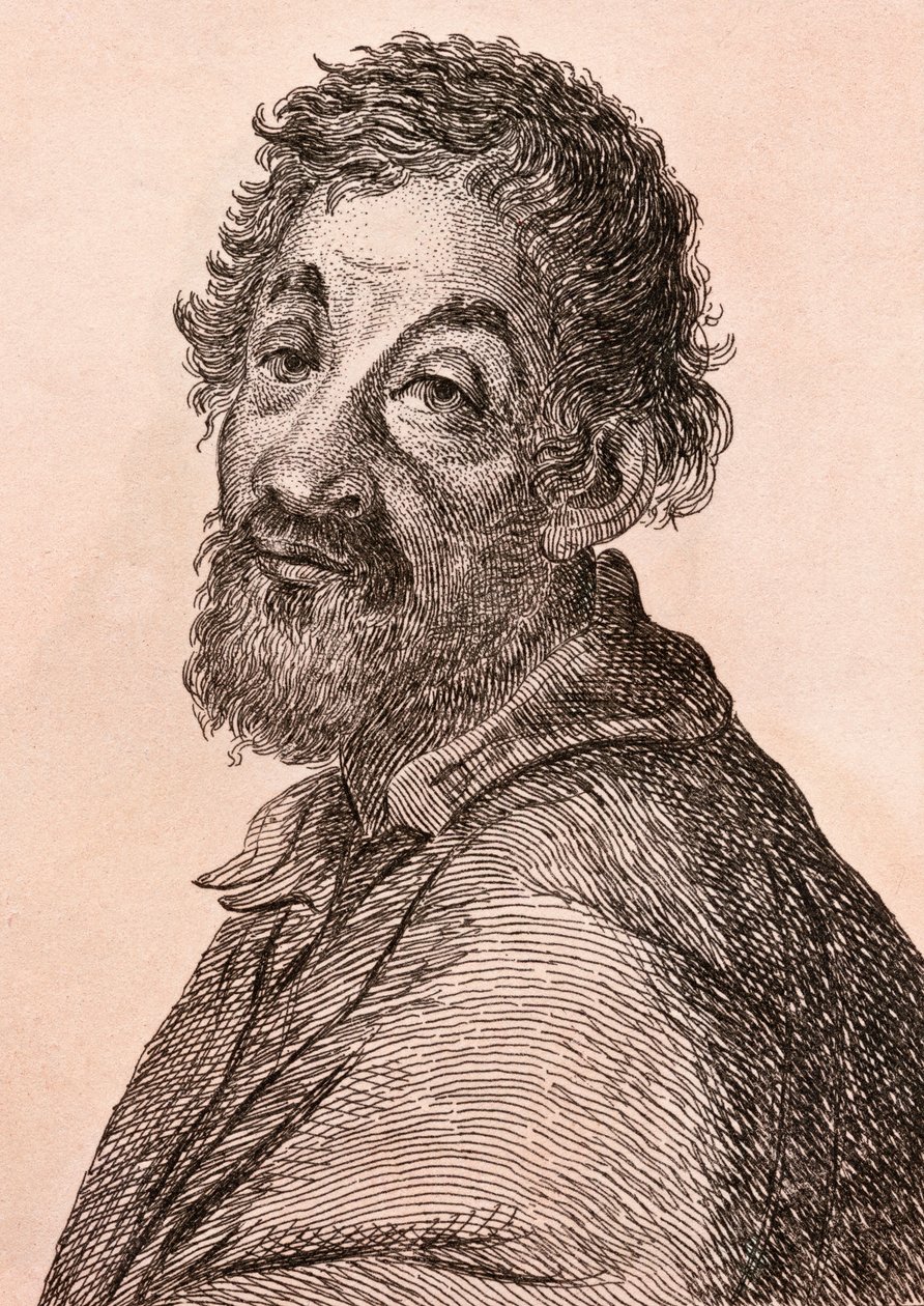 Julio Romano, ilustracja z "75 Portraits Of Celebrated Painters From Authentic Originals", wydanej w Londynie w 1817 r. autorstwa James Girtin