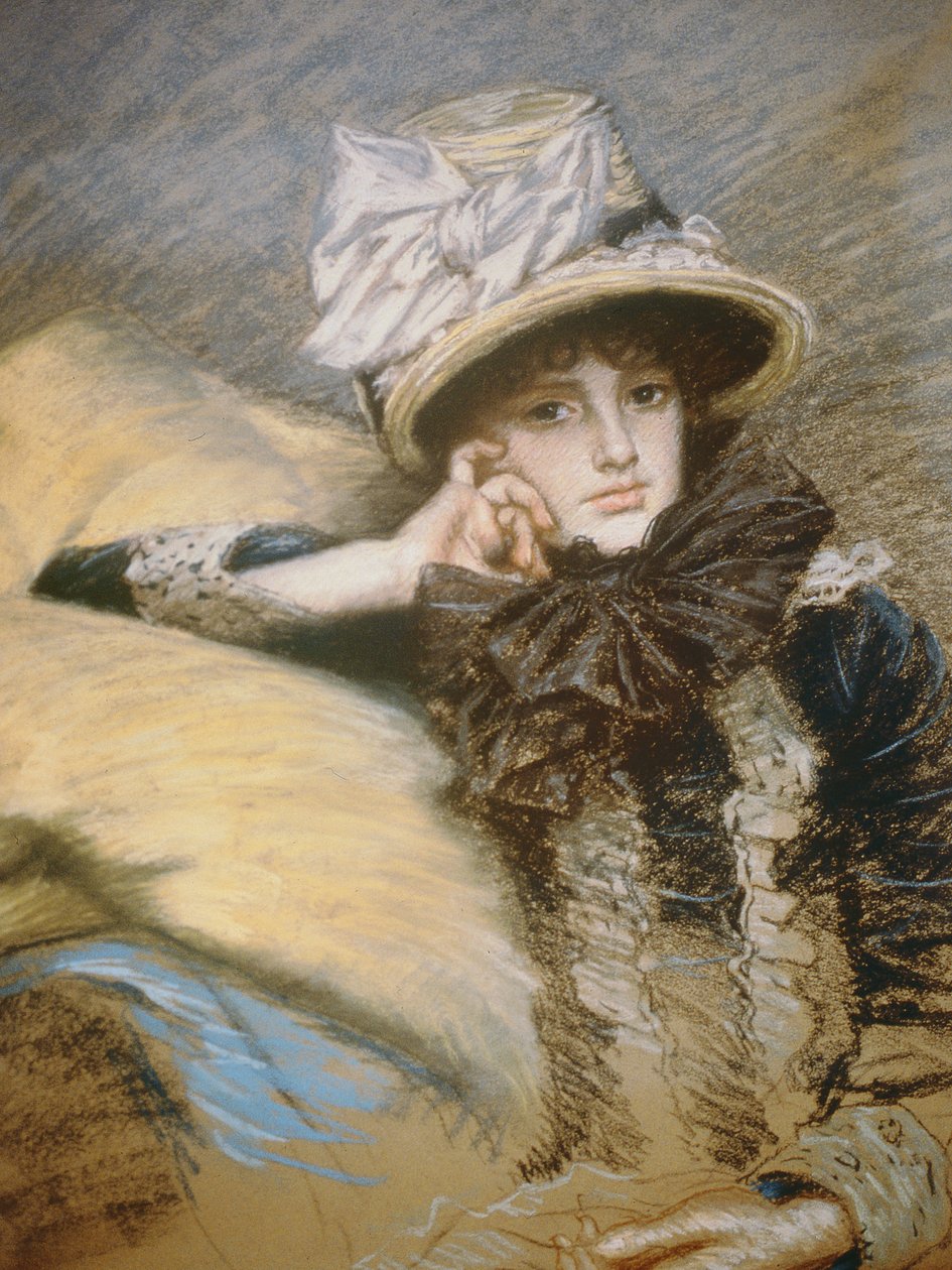 Berthe, 1882-3 (pastel na papierze) autorstwa James Jacques Joseph Tissot