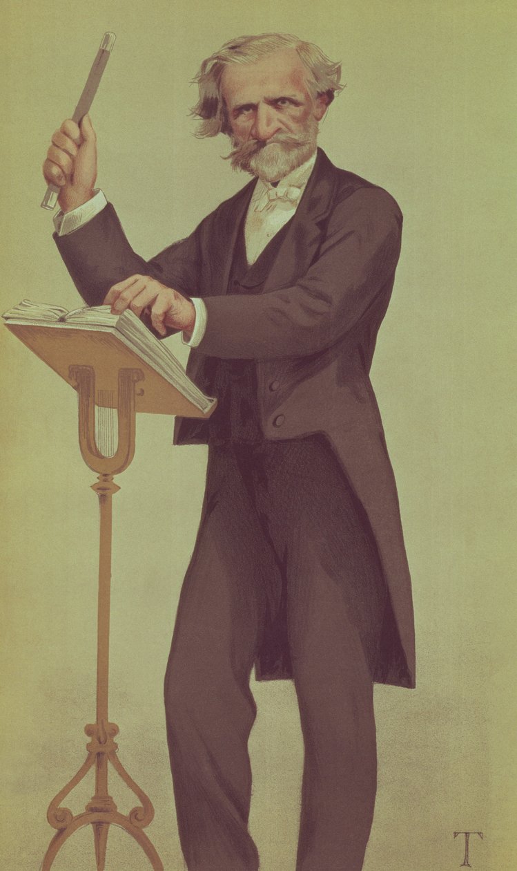Giuseppe Verdi (kreskówka) autorstwa James Jacques Joseph Tissot