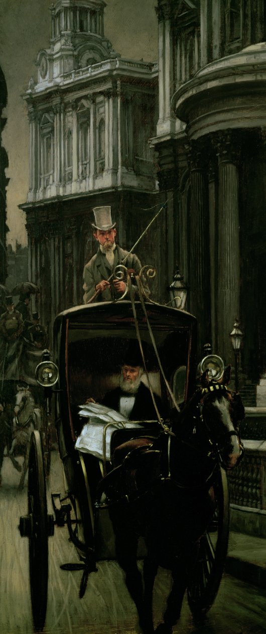 Idąc do interesu (Idąc do miasta), ok. 1879 (panel) autorstwa James Jacques Joseph Tissot