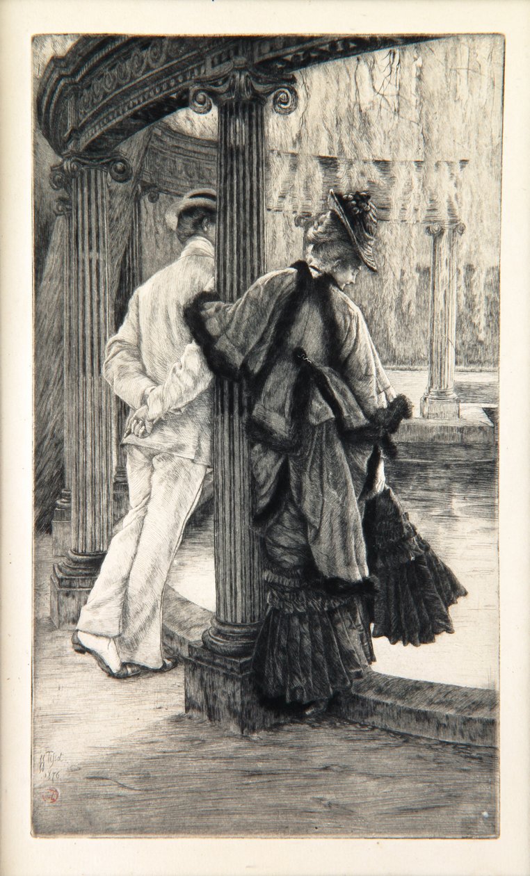 Kłótnia zakochanych, 1876 autorstwa James Jacques Joseph Tissot