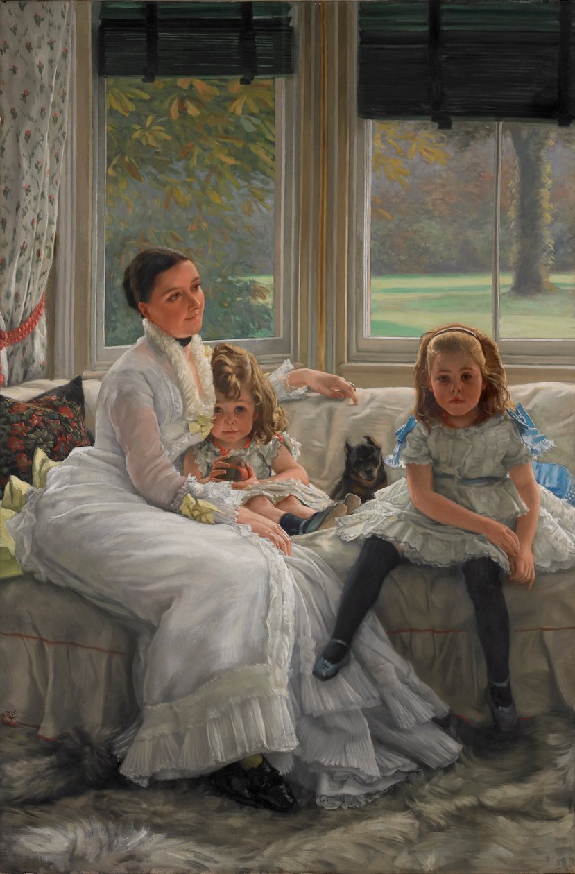 Portret pani Catherine Smith Gill i dwójki jej dzieci autorstwa James Jacques Joseph Tissot