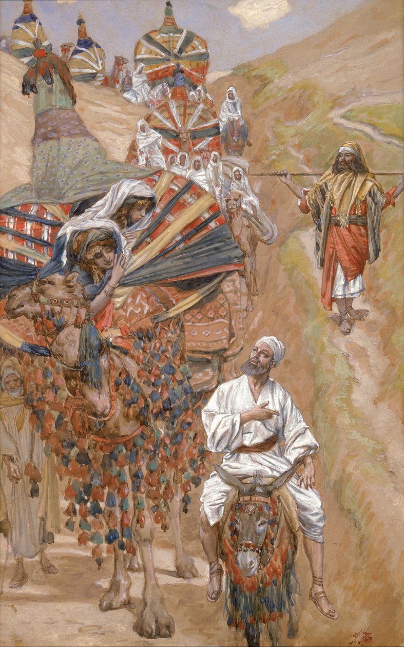 Rebeka spotyka Izaaka przy okazji autorstwa James Jacques Joseph Tissot