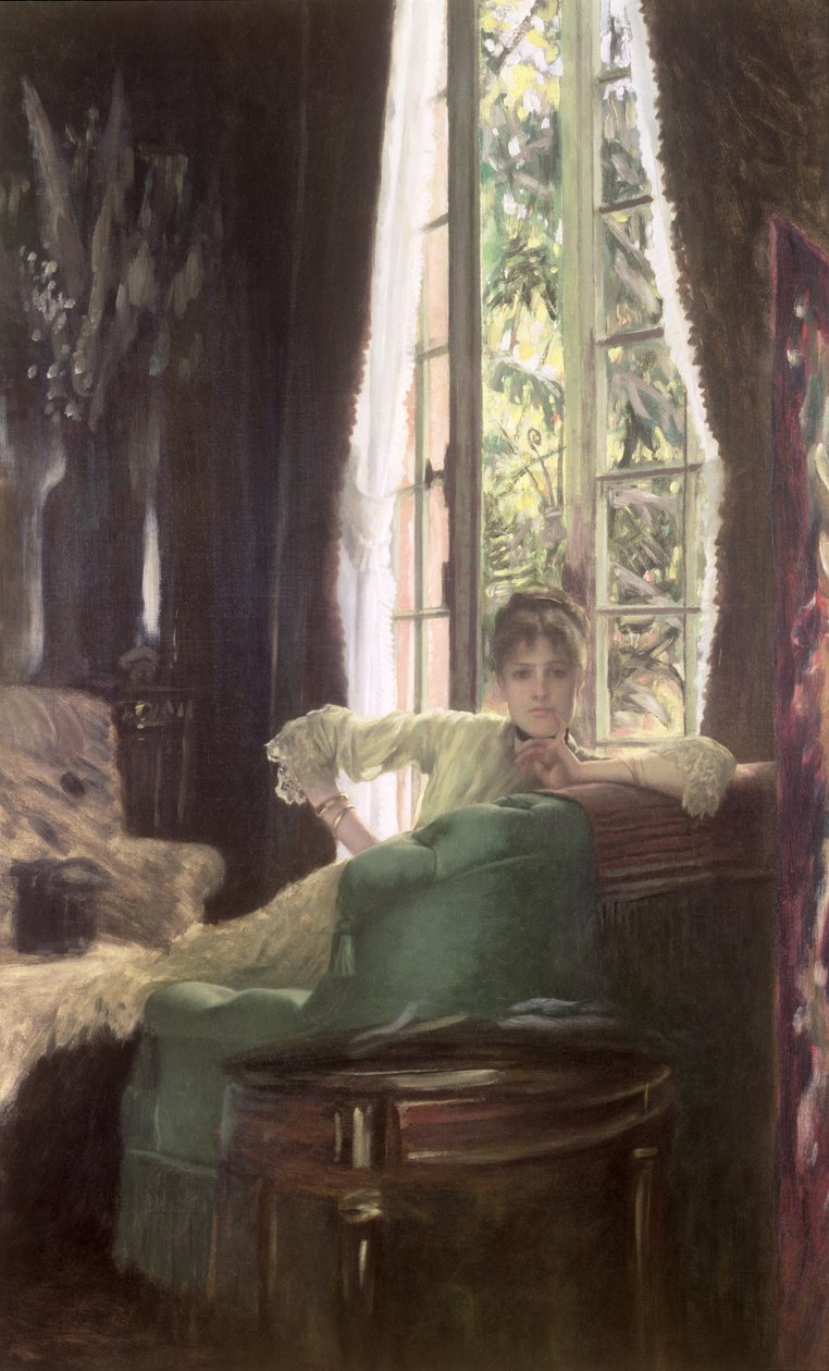 Studium do filmu Le Sphinx, 1883-5 autorstwa James Jacques Joseph Tissot