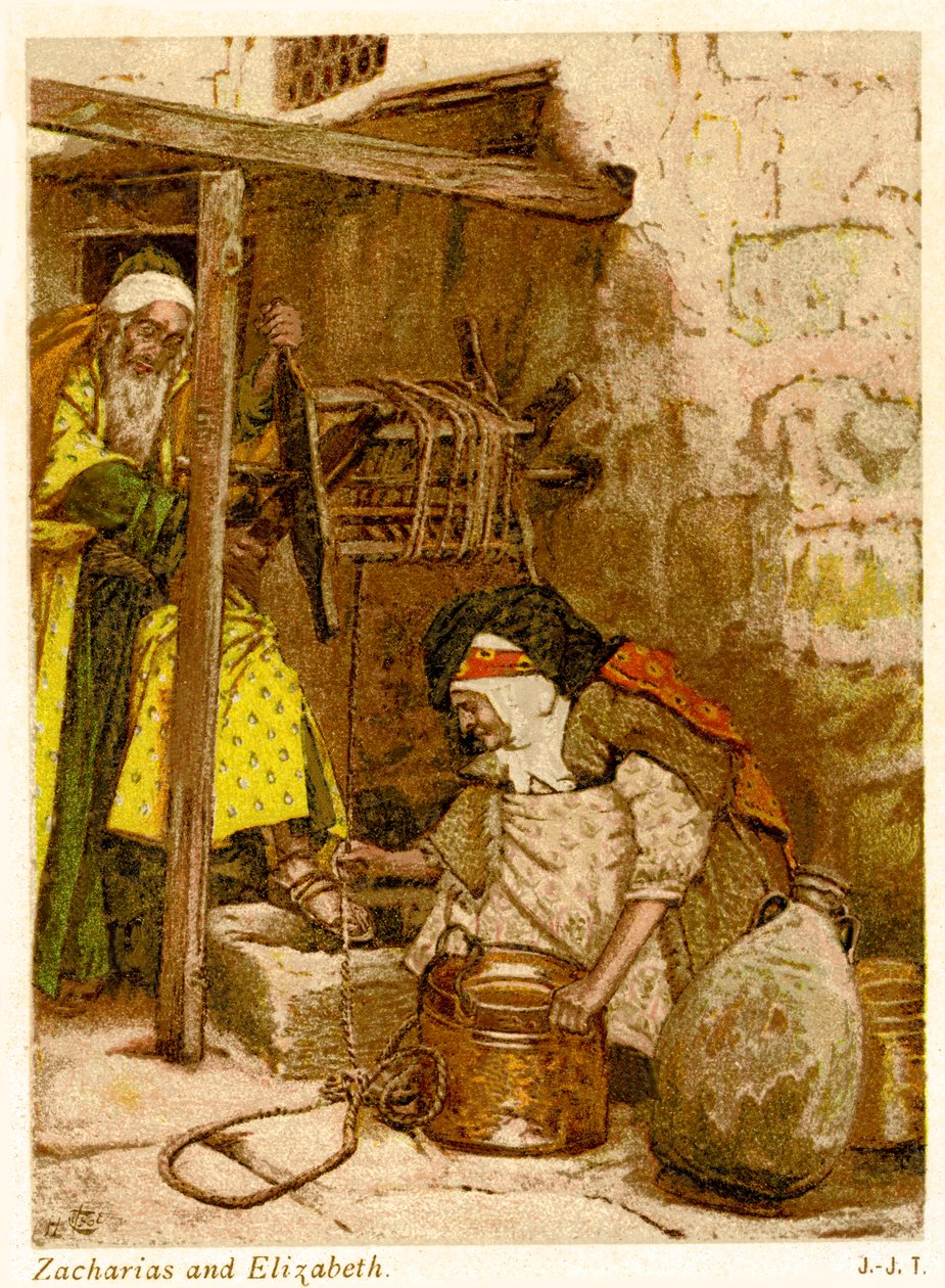 زکریا او الیزابت، سینټ لوقا - Biblepoli autorstwa James Jacques Joseph after Tissot