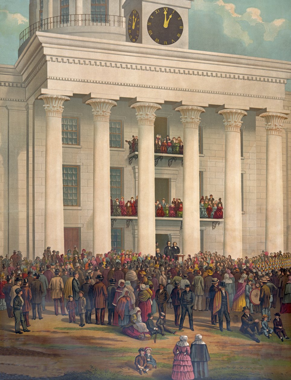 The Starting Point of the Great War Between the States, Inauguration of Jefferson Davis, Montgomery, Alabama, February 1861, pub. 1878 autorstwa James Massalon