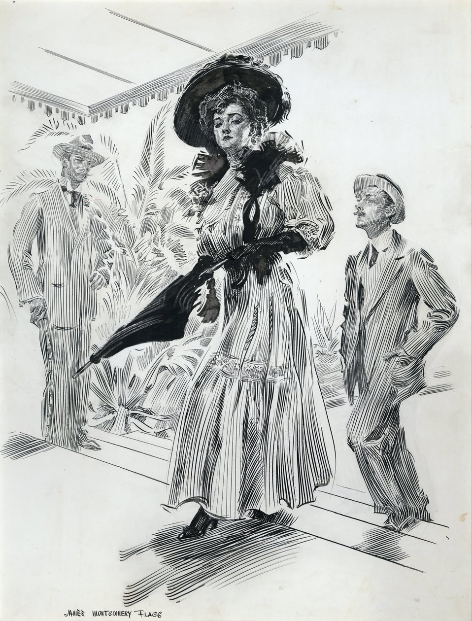 Przepłynęła majestatycznie obok nieszczęśnika, po której potulnie podążał Septimus autorstwa James Montgomery Flagg