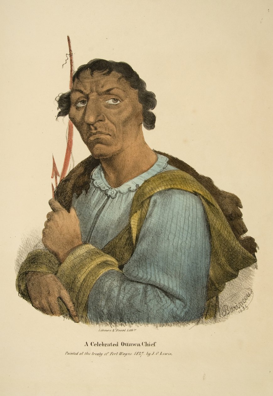 Sławny wódz Ottawy autorstwa James Otto Lewis
