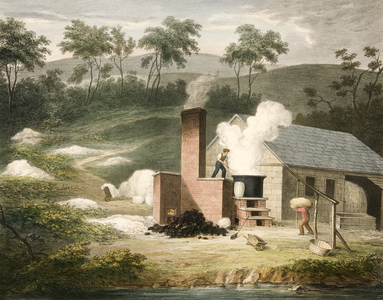 Wybielanie, Postęp bawełny nr 7, wyd. 1840 autorstwa James Richard Barfoot