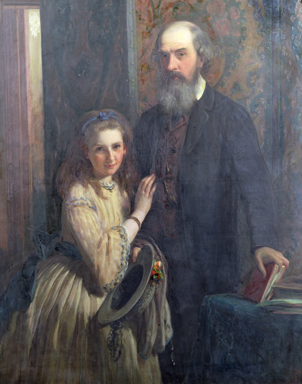 Sir William FitzHerbert z córką Idą, 1862 autorstwa James Sant