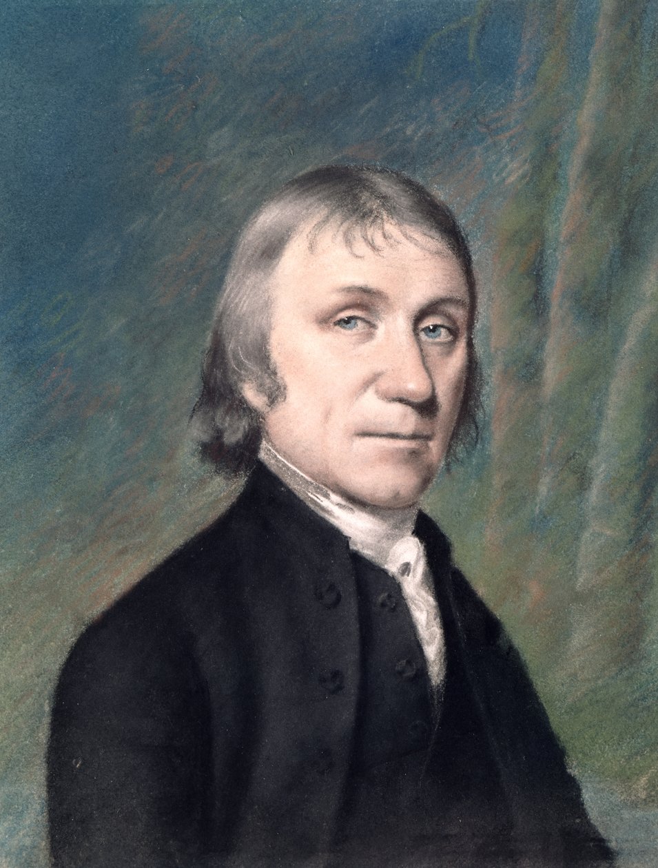 Portret Josepha Priestleya (1733-1804), ok. 1797 (pastel na papierze) autorstwa James Sharples