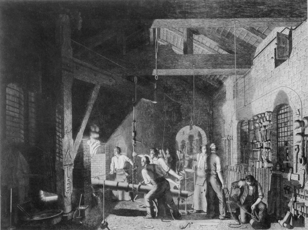 Kuźnia, 1859 autorstwa James Sharples