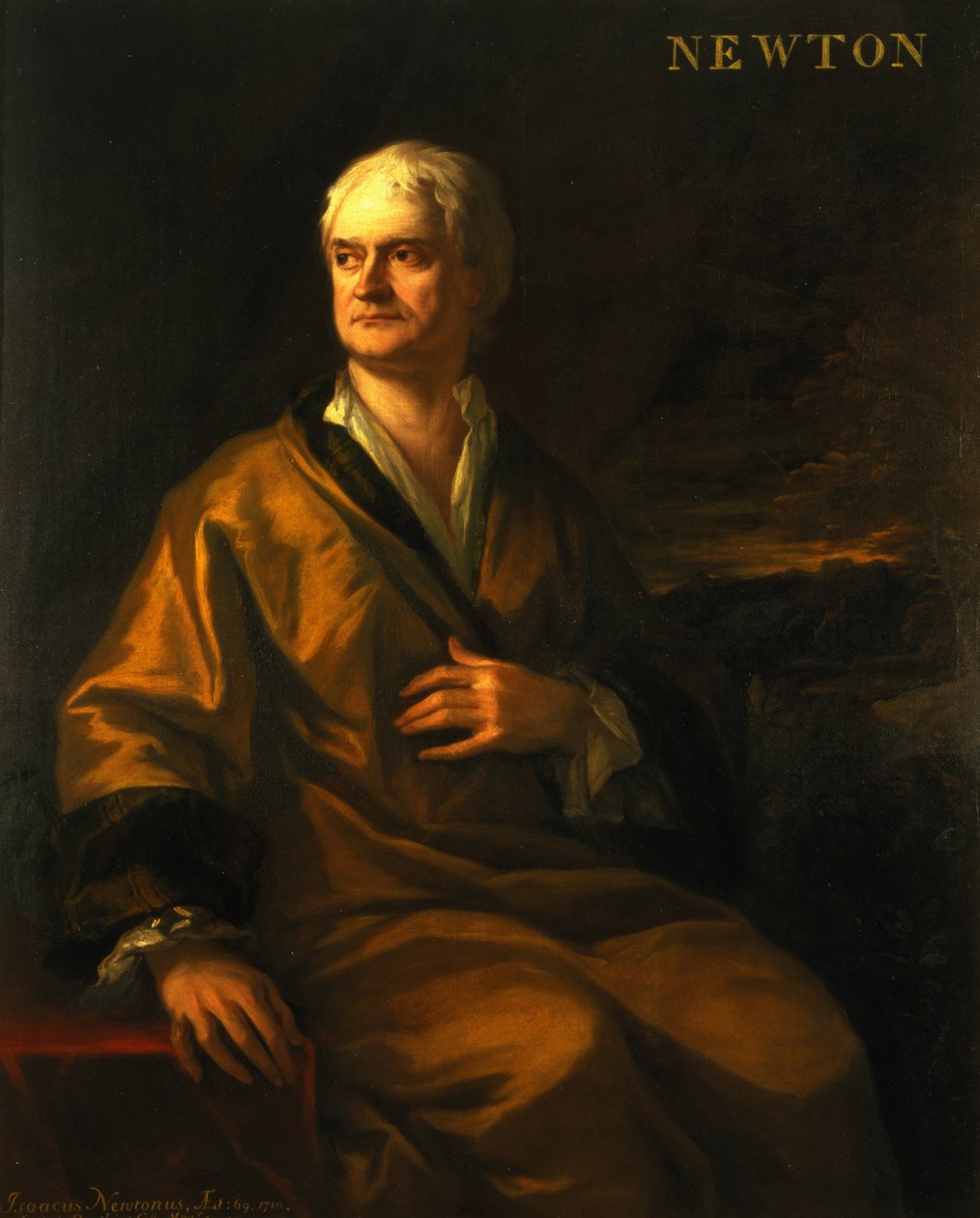 Sir Izaak Newton, 1710 r autorstwa James Thornhill