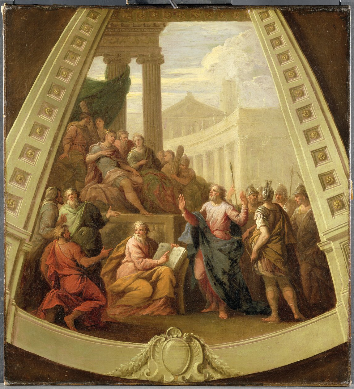 Św. Paweł przed Agryppą, ok. 1710 autorstwa James Thornhill
