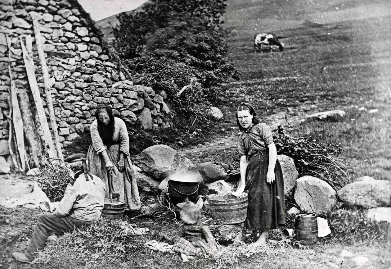 Szkoccy Crofters, ok. 1860-80 autorstwa James Valentine