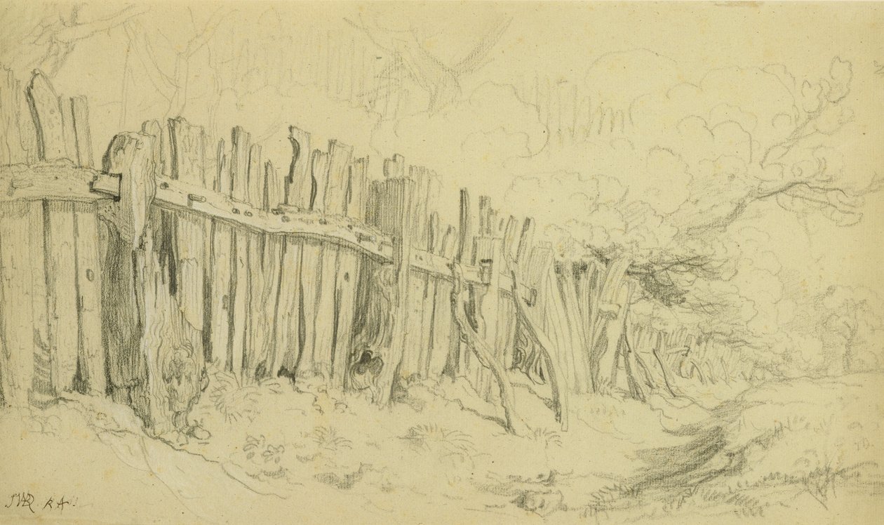 Windsor Park Paling (czarna kreda wzmocniona bielą) autorstwa James Ward