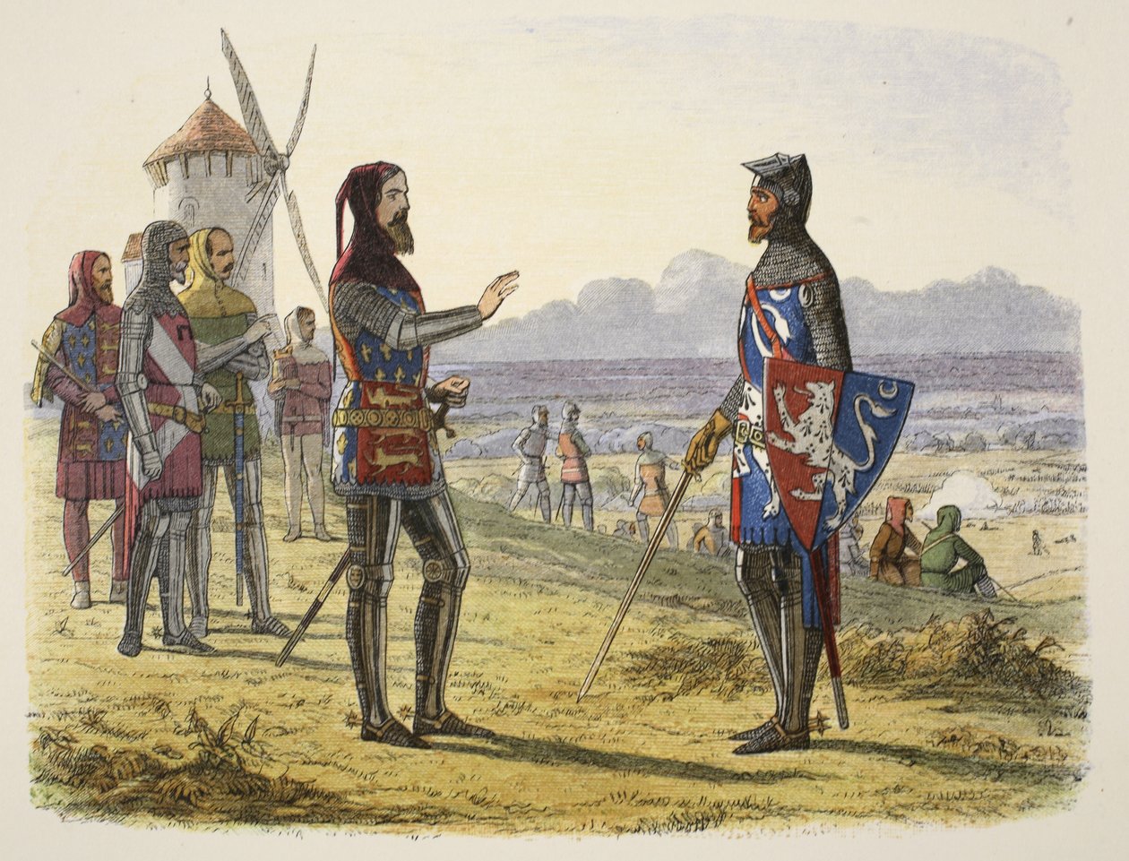 Edward odmawia pomocy swojemu synowi w Crécy, od A Chronicle of England BC 55 do AD 1485, wyd. Londyn, 1863 r. autorstwa James William Edmund Doyle