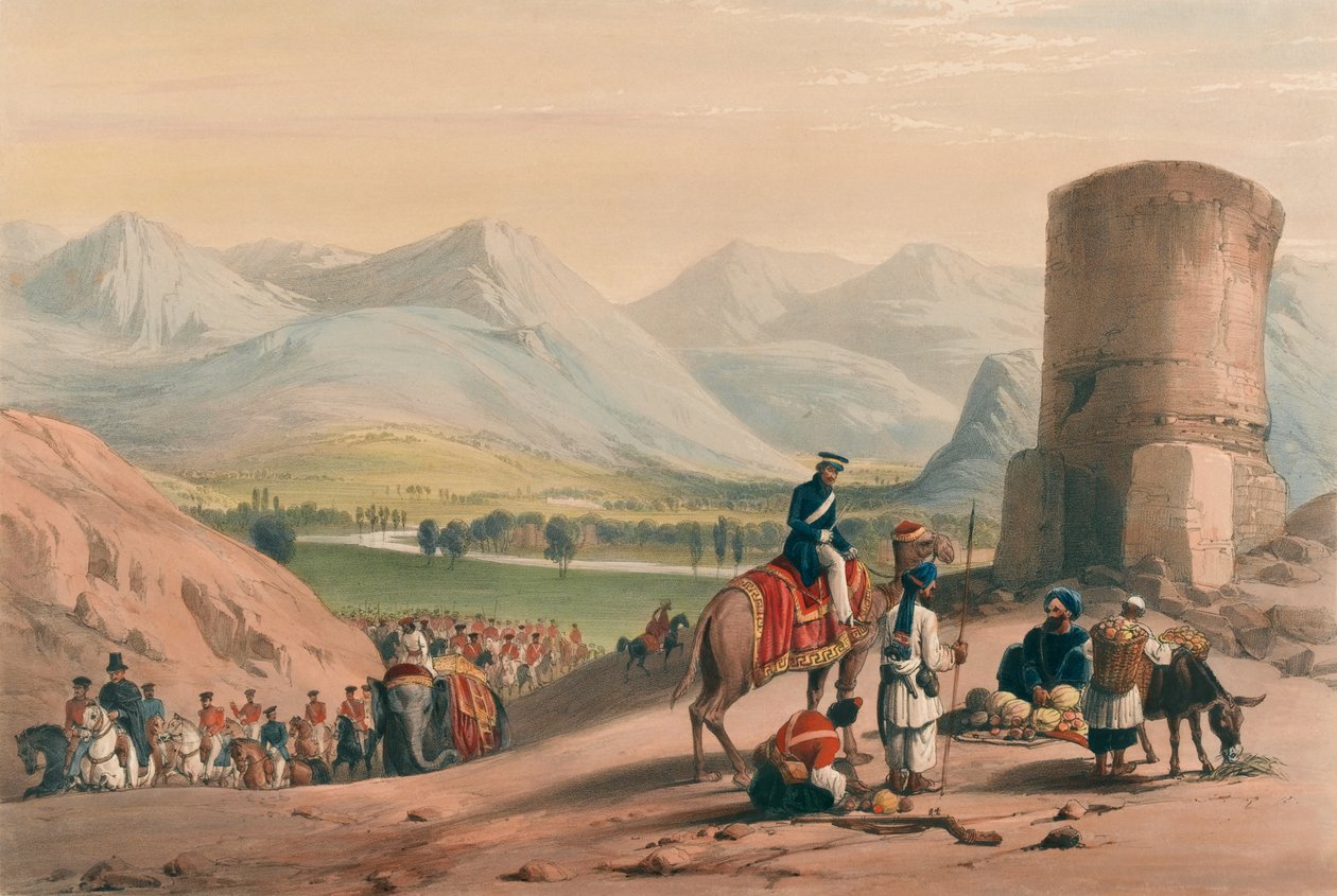 Dolina Majdanu, ok.1839 (litografia, przyciemniana) autorstwa James (after) Atkinson