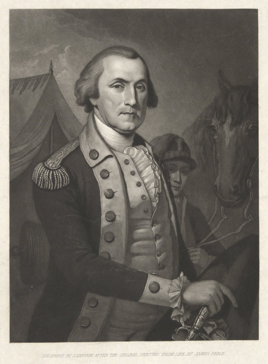 Jerzego Waszyngtona, wyd. 1850 (grawerowanie) autorstwa James (after) Peale