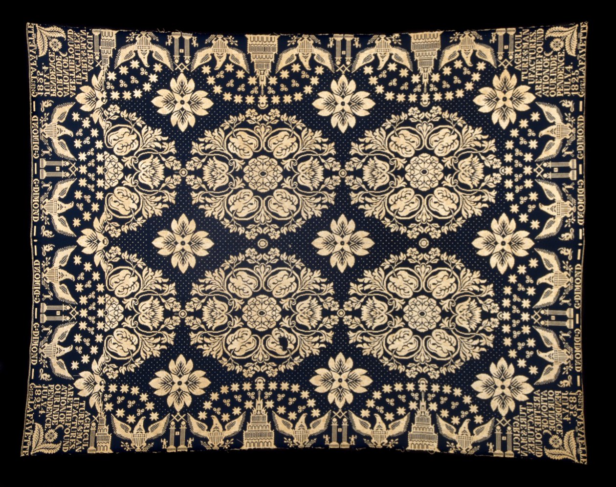 Rolnictwo i Producenci Podwójna Narzuta Z Płótna, ca. 1821-1828 (wełna i bawełna) autorstwa James (attr.to) Alexander