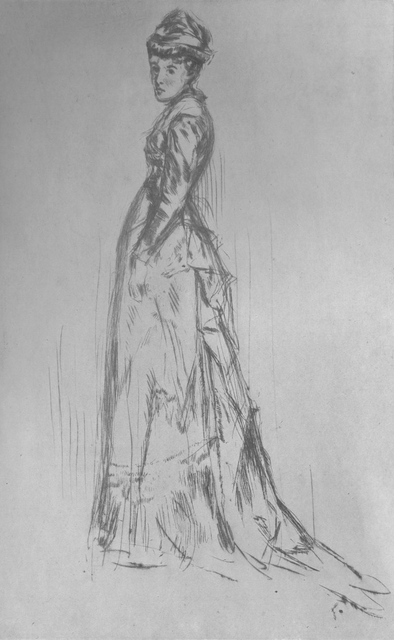 „The Silk Dress”, 1875, 1904. Artyści: James Abbott McNeill Whistler, Adam i Charles Black. autorstwa James Abbott McNeill Whistler, Adam and Charles Black