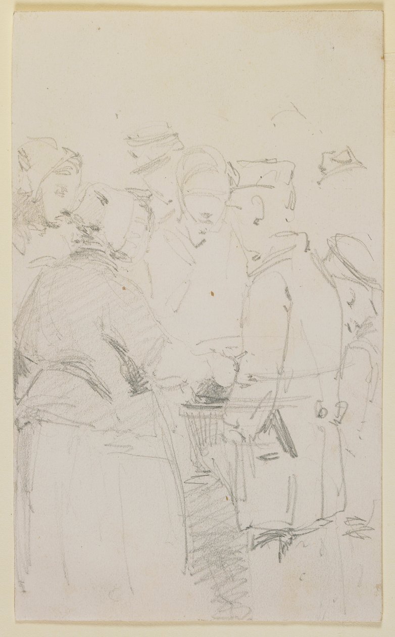 Grupa figur wokół kosza, 1858. autorstwa James Abbott McNeill Whistler