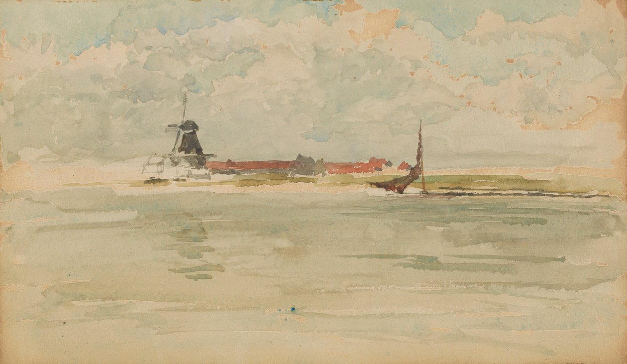 Mała czerwona nuta - Dordrecht, 1884. autorstwa James Abbott McNeill Whistler