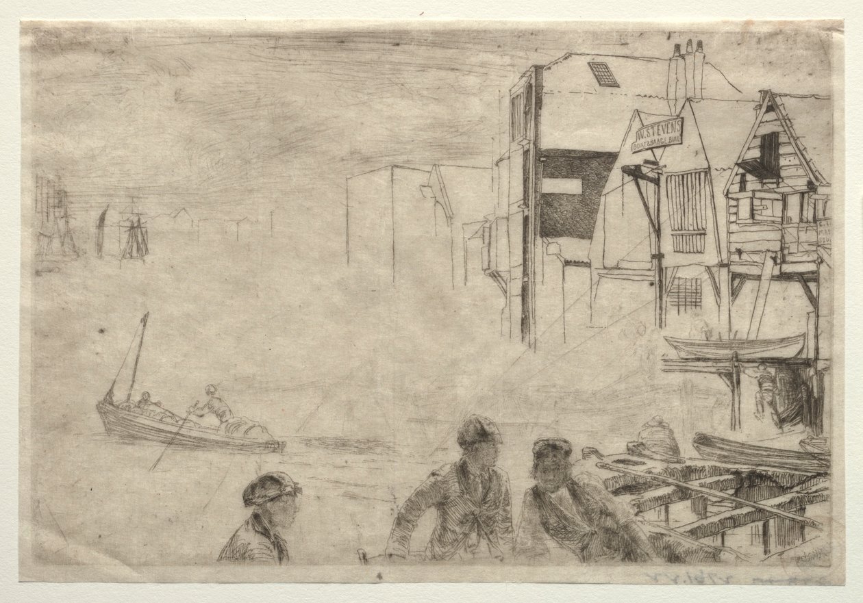 Nabrzeże. autorstwa James Abbott McNeill Whistler