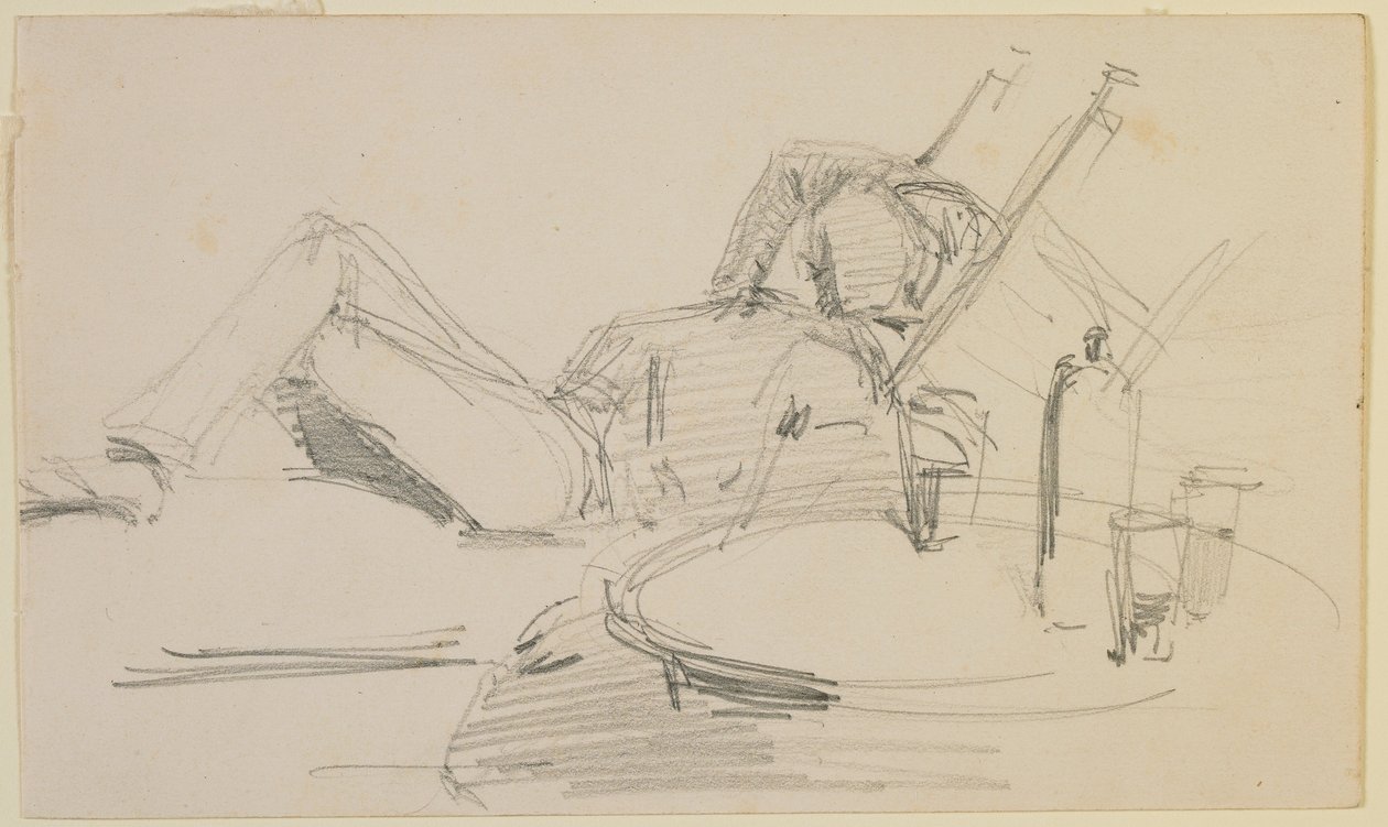 Mężczyzna leżący na łóżku, 1858. autorstwa James Abbott McNeill Whistler