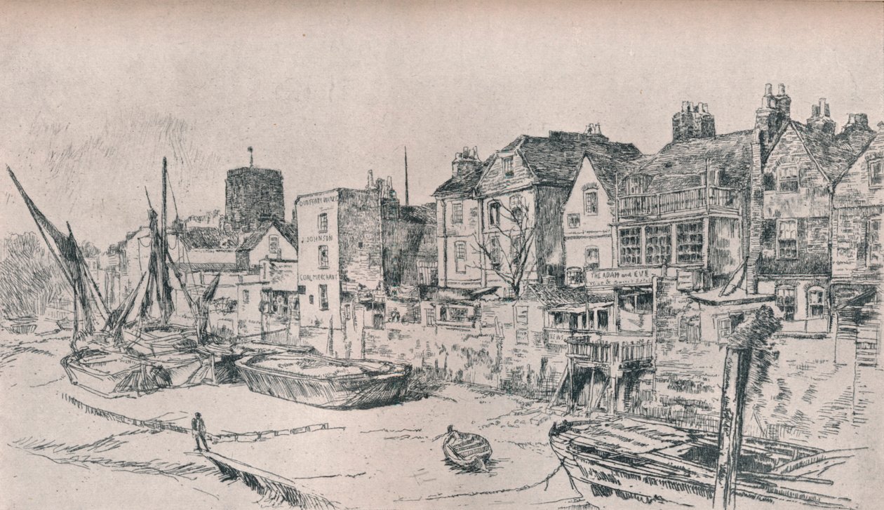 Adam i Ewa: Stara Chelsea, 1879, 1903 autorstwa James Abbott McNeill Whistler