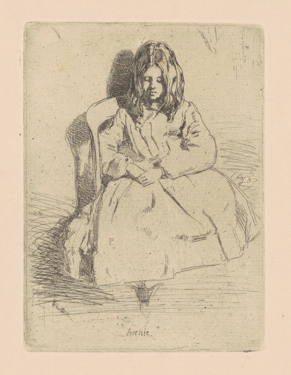 Annie, Siedzi, 18581859. autorstwa James Abbott McNeill Whistler