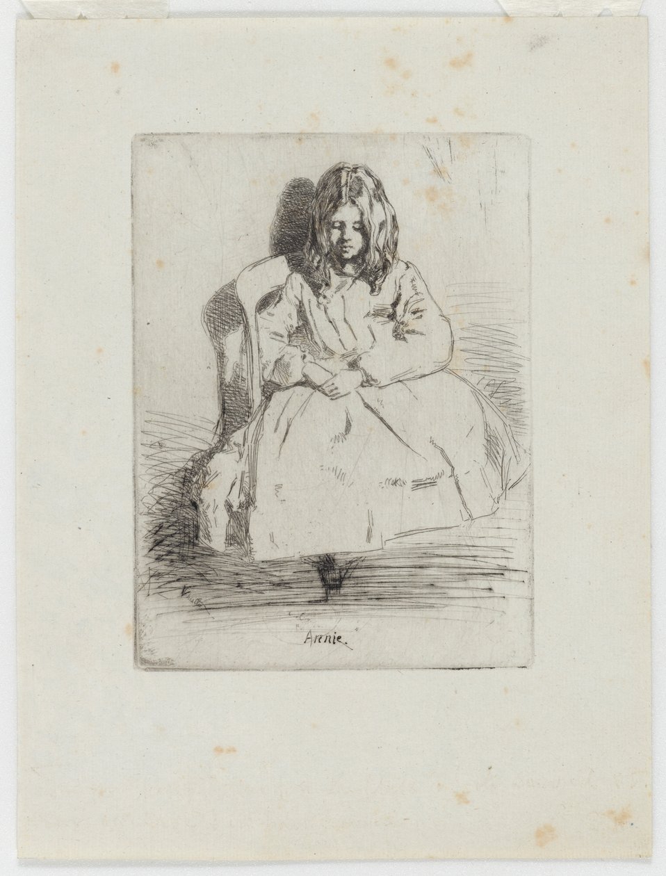 Annie, Siedzi, 1858. autorstwa James Abbott McNeill Whistler
