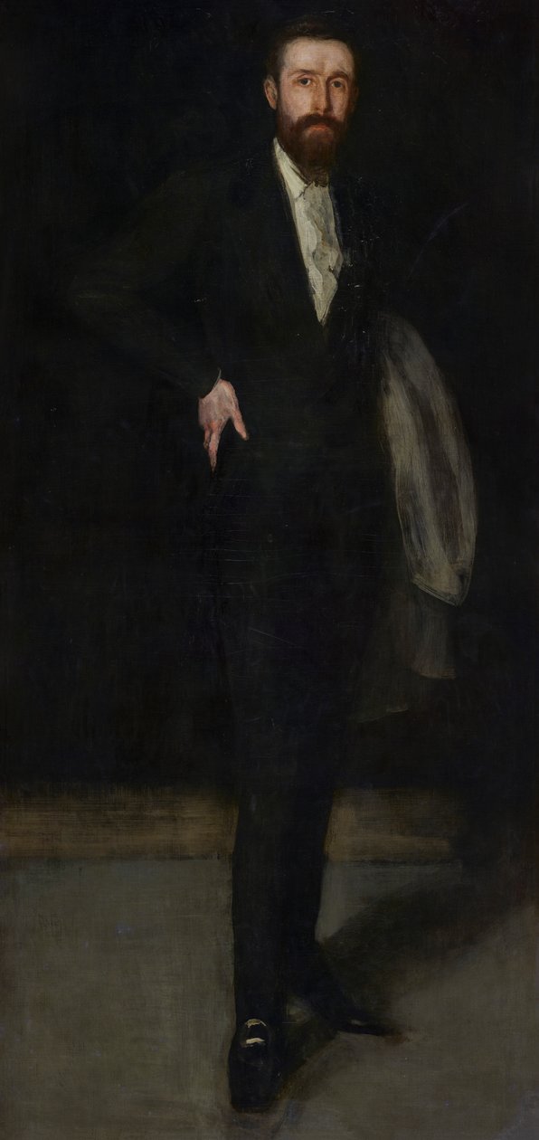 Aranżacja w czerni: Portret F. R. Leylanda, 1870-1873. autorstwa James Abbott McNeill Whistler