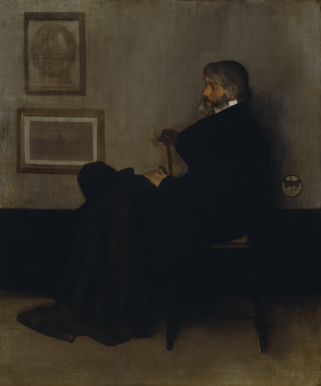 Aranżacja w odcieniach szarości i czerni, nr 2: Portret Thomasa Carlyle