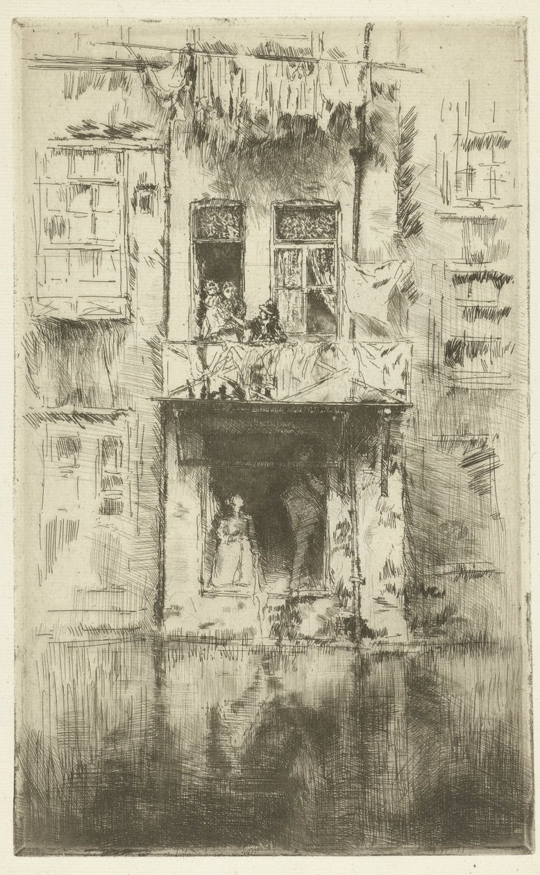 Balkon domu w Amsterdamie Balkon, Amsterdam autorstwa James Abbott McNeill Whistler