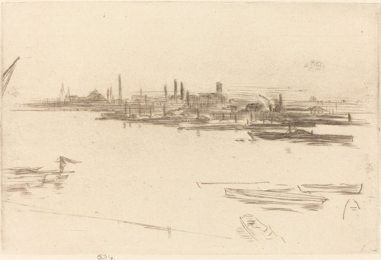 Battersea: Świt, 1875. autorstwa James Abbott McNeill Whistler