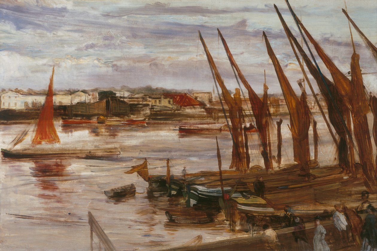 Zasięg Battersea, ok. godz. 1863. autorstwa James Abbott McNeill Whistler
