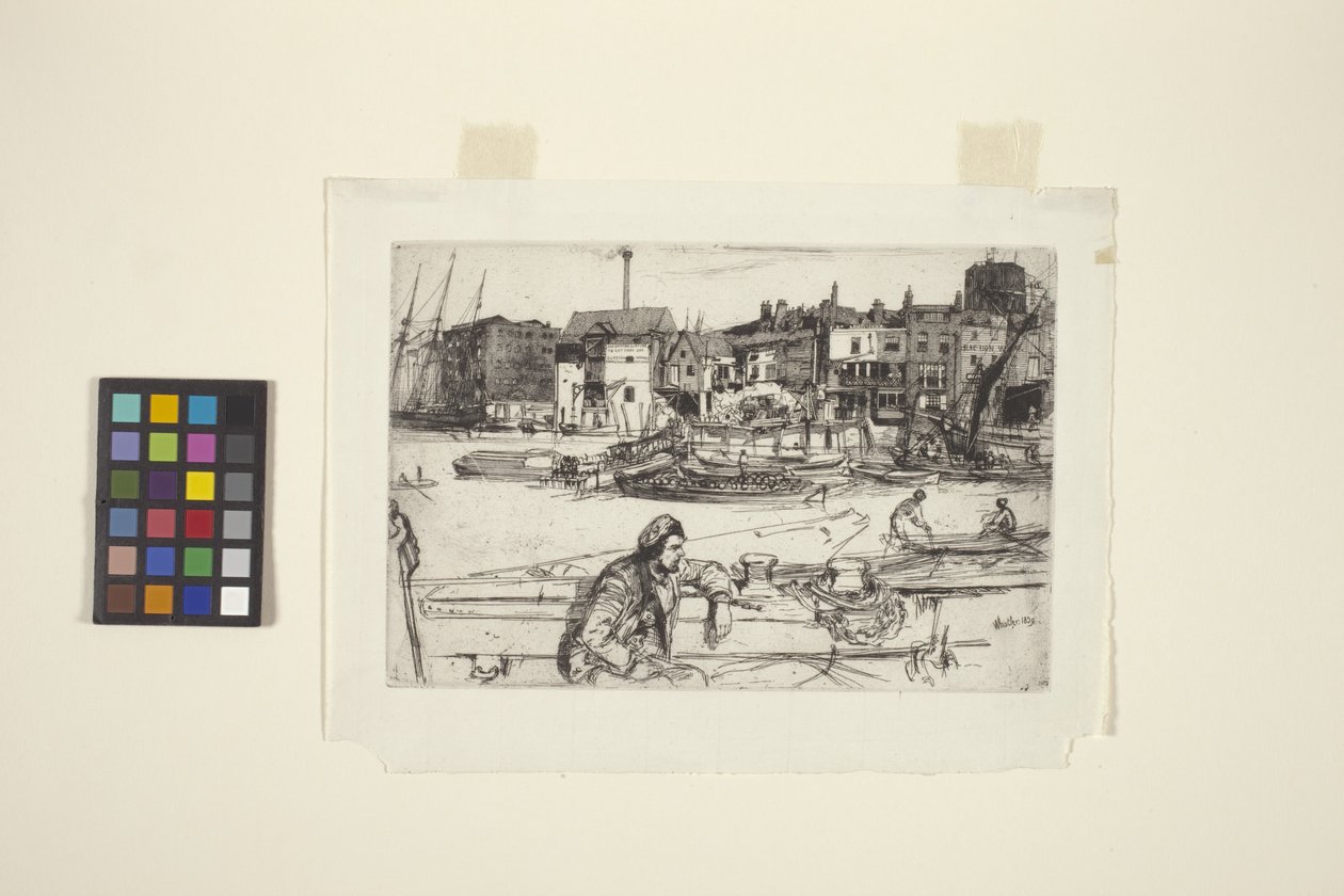 Nabrzeże Czarnego Lwa (akwaforta) autorstwa James Abbott McNeill Whistler