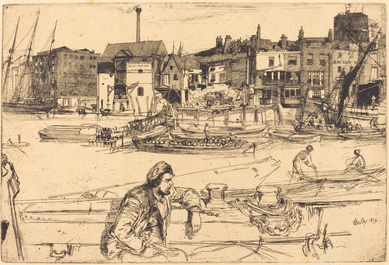 Nabrzeże Czarnego Lwa, 1859. autorstwa James Abbott McNeill Whistler