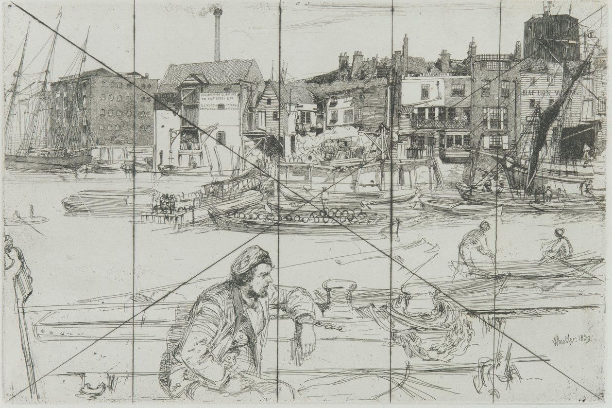 Nabrzeże Czarnego Lwa, 1859. autorstwa James Abbott McNeill Whistler