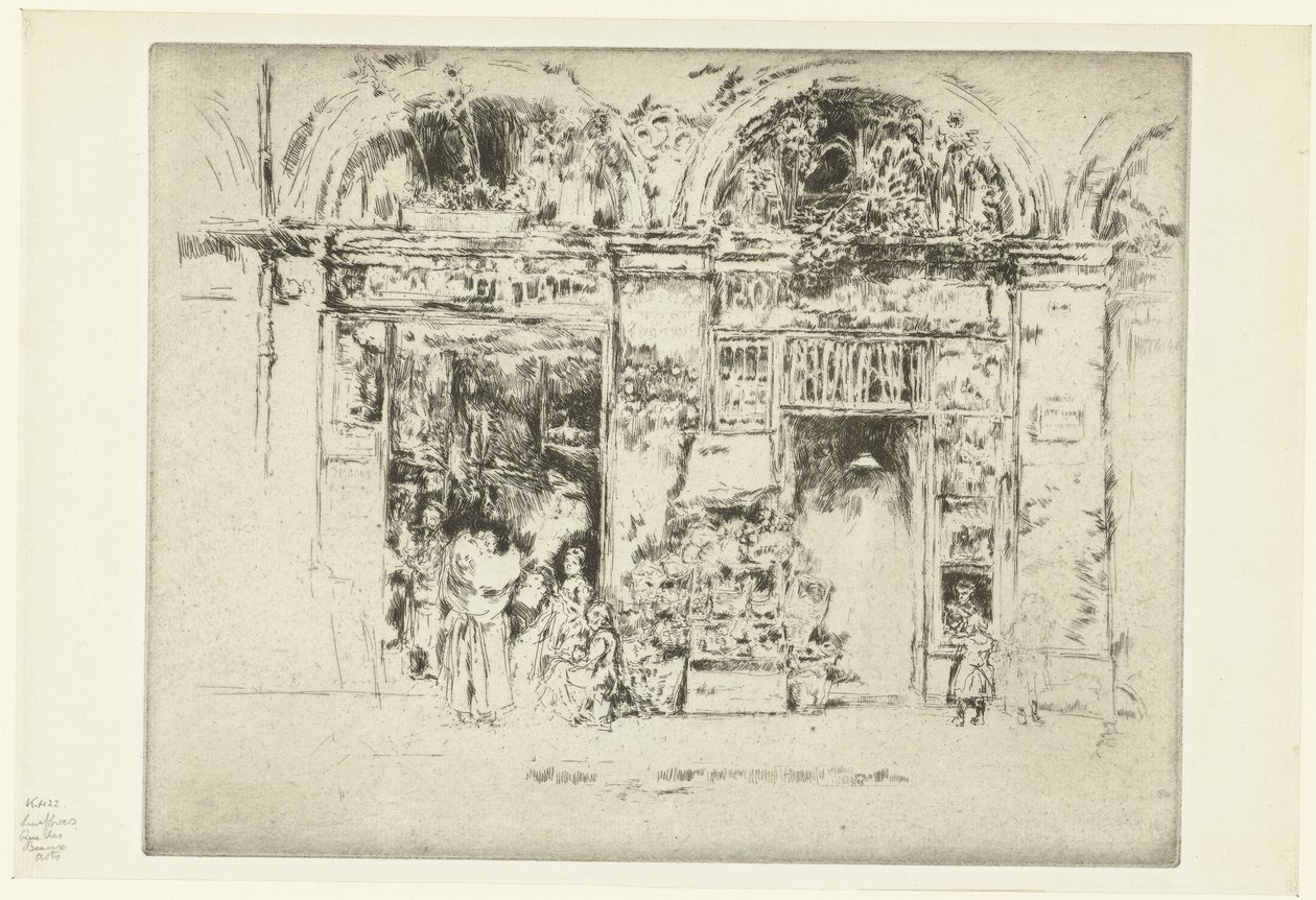 Kwiaciarnia Słoneczniki, Rue des Beaux-Arts autorstwa James Abbott McNeill Whistler