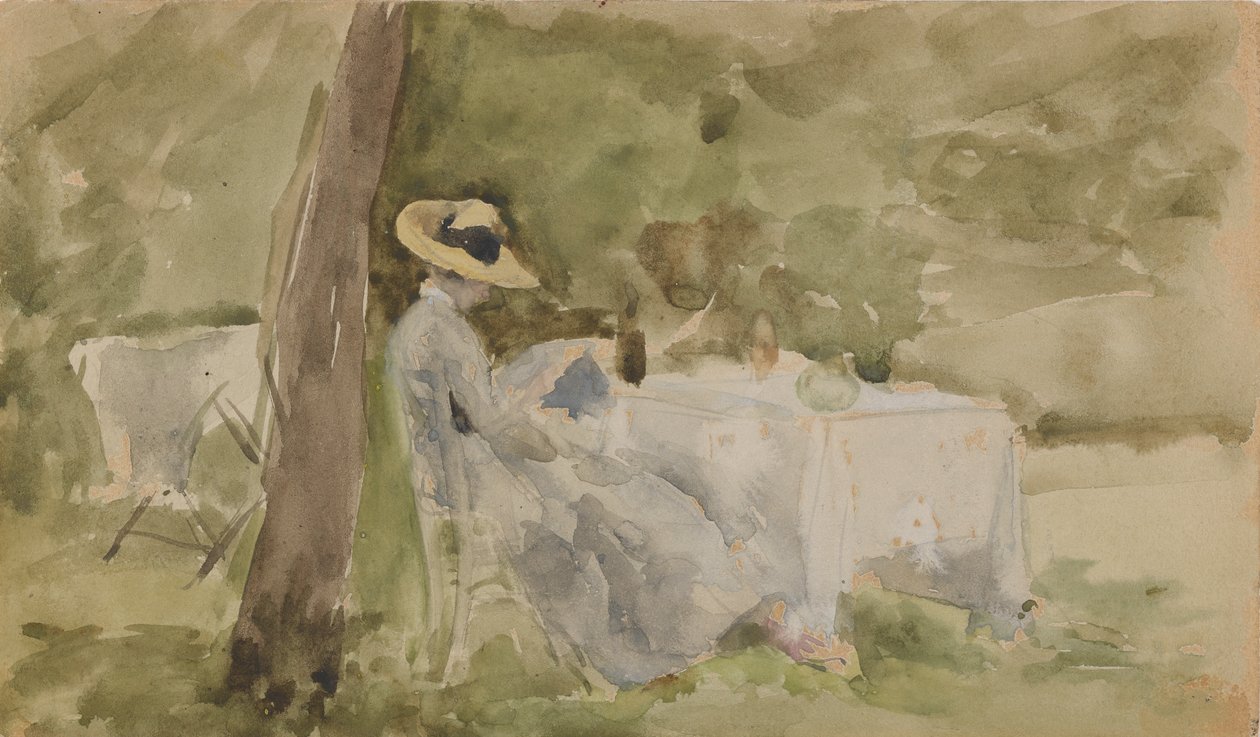 Śniadanie w ogrodzie, 1885-1886. autorstwa James Abbott McNeill Whistler