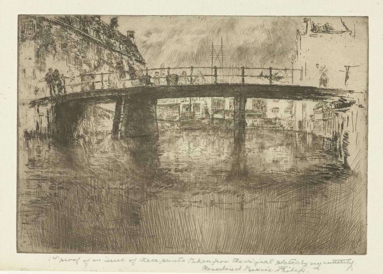 Most w Amsterdamie Most, Amsterdam autorstwa James Abbott McNeill Whistler